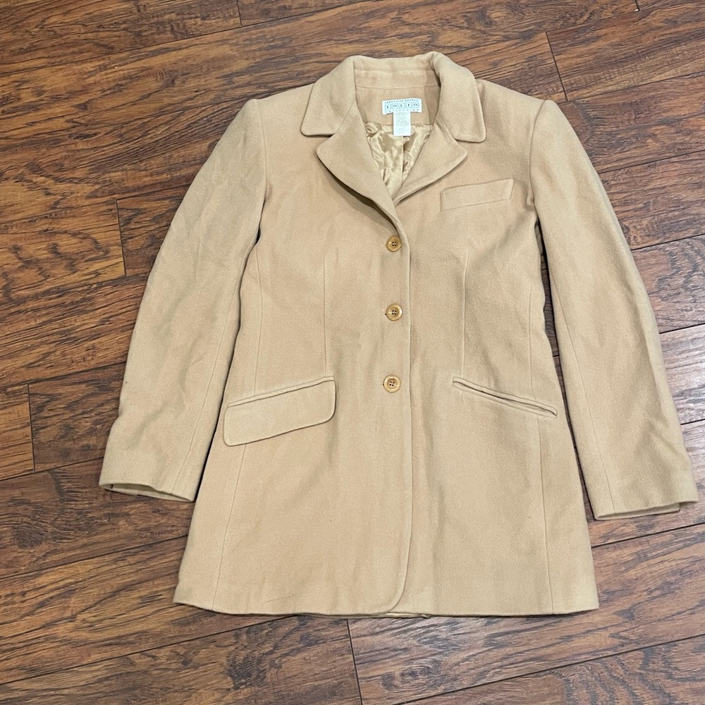 Vintage Saks Fifth Avenue Camel Coat Size 4